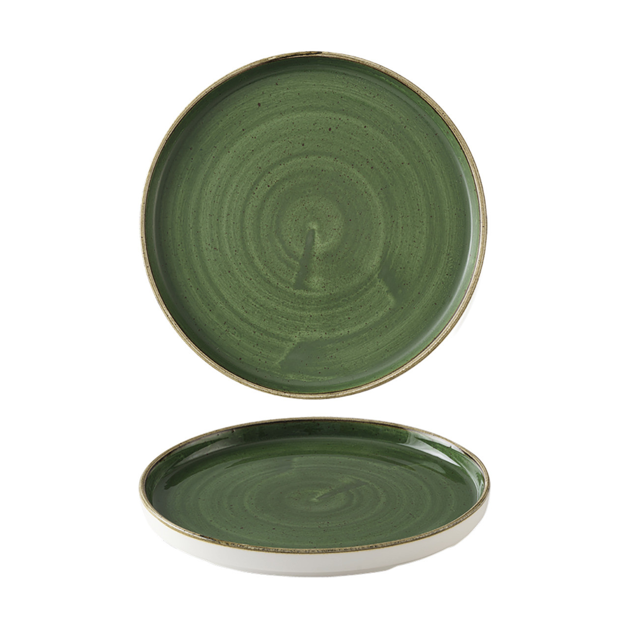 Stonecast, Teller flach mit Steilrand 210 mm Sorrel Green